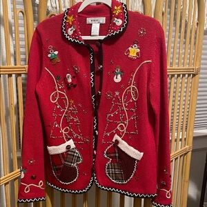 Kikit vintage red Christmas sweater